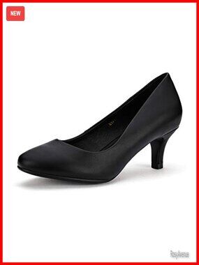 Women's Classic Low Kitten Heels Pumps Round Toe Dress Shoes
